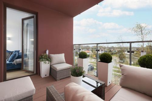 Χώρος καθιστικού στο Apartament Baltini Premium Polanki Park