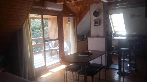 Χώρος καθιστικού στο Komfort Apartman