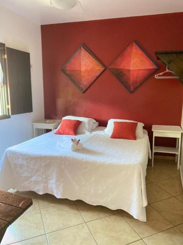Cama o camas de una habitación en Pousada dos Contos