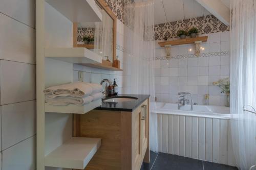 Köök või kööginurk majutusasutuses Herberg de Lingehoeve