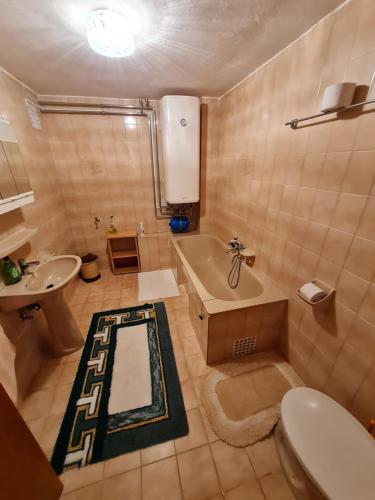 Bathroom sa Gyöngyvirág Apartman Lenti