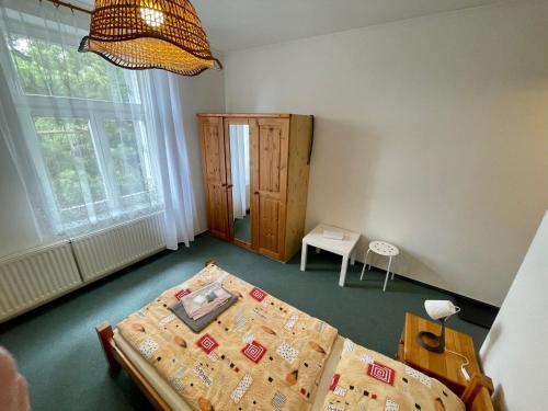 Katil atau katil-katil dalam bilik di Hotel Na Závisti