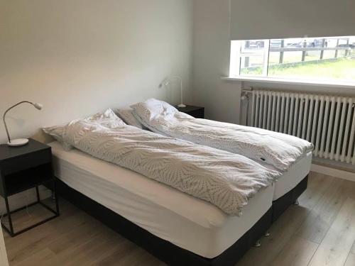 Giường trong phòng chung tại Reykjavik Hill Cosy Apartment