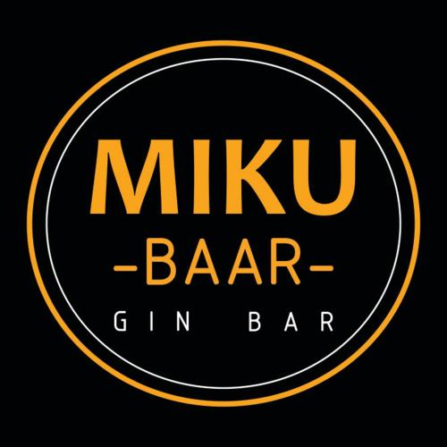 a logo for a gin bar on a black background at Jaagu-Mihkli Muhu Island in Ridasi