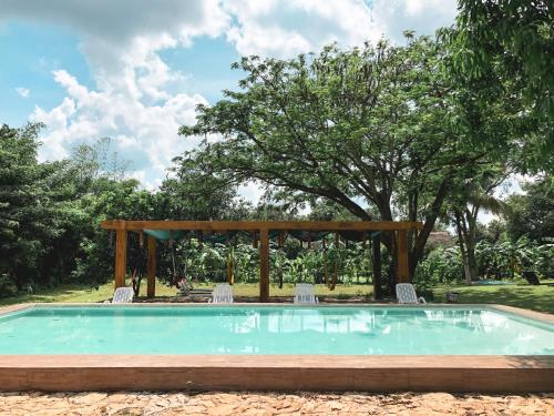 A piscina localizada em Cenote San Ignacio ou nos arredores