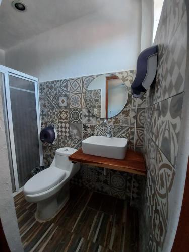 Et badeværelse på Casa Ka'an Rio.
