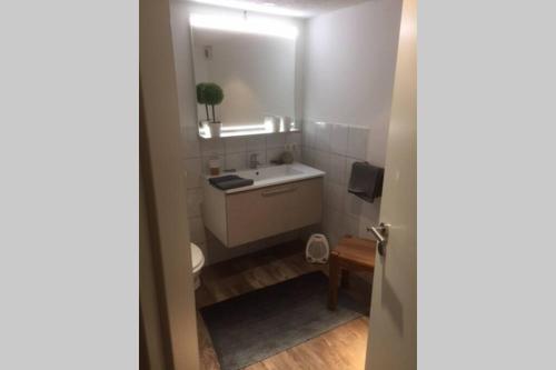 Ένα μπάνιο στο Ferienwohnung Forneck am Rheingoldbogen