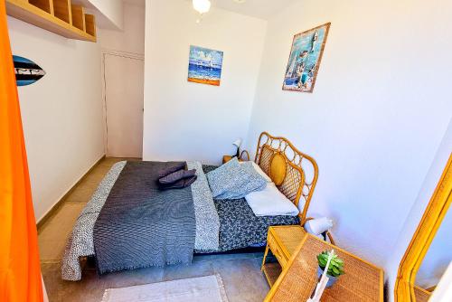 Katil atau katil-katil dalam bilik di En Playa Apartamento con Balcón, Wifi