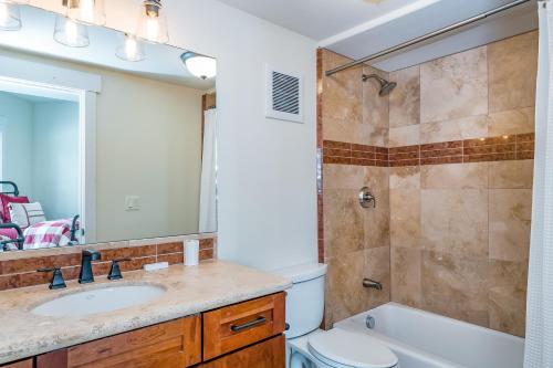 a bathroom with a sink and a toilet and a shower at Adams Ranch Rd - 247 in Telluride