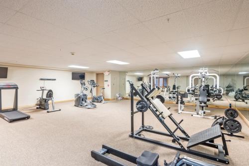 sala fitness z bieżniami i maszynami w obiekcie Lorian w mieście Telluride
