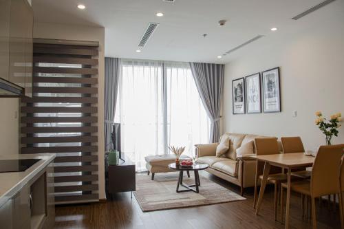 Zona de estar de Aspaces Serviced Apartments - Vinhomes West Point