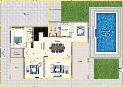 Půdorys ubytování Jannah Hotel Apartments & Villas