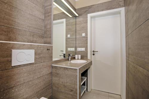 Koupelna v ubytování Haus am Wald Wohnung Sommer