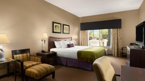 Habitación de hotel con cama y ventana en Holiday Inn Scottsdale North- Airpark, an IHG Hotel en Scottsdale