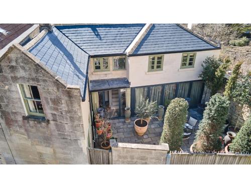 an aerial view of a house with plants at Oppulent Lansdown Crescent Mews House with Free parking - Pass the Keys in Bath