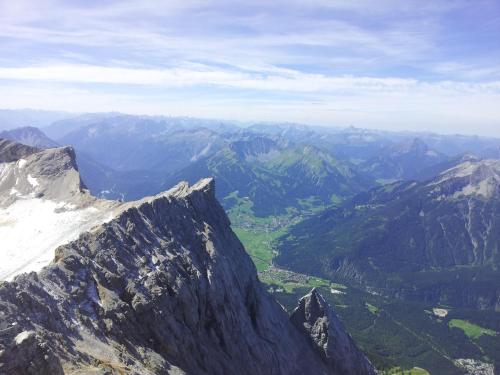 a view from the top of a mountain at Appartements Schneezauber in Lermoos