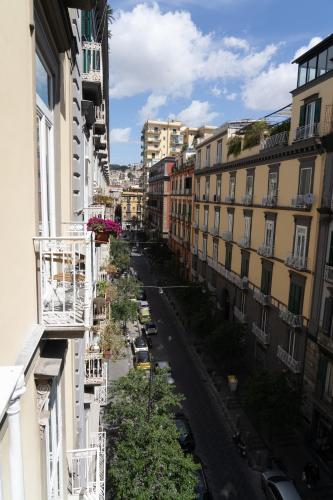 a view of a city street with buildings at 4heavens_naples in Naples