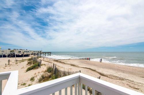 a view of the beach from a balcony at A Shore Thing in Edisto Beach