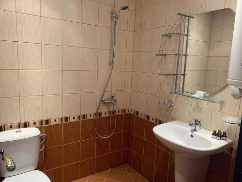 Ванная комната в Room in Guest room - StayInn Granat Apartments - next to Gondola Lift