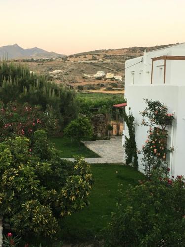 a view of a garden from a house at Ninemia Naxos Suites in Naxos Chora