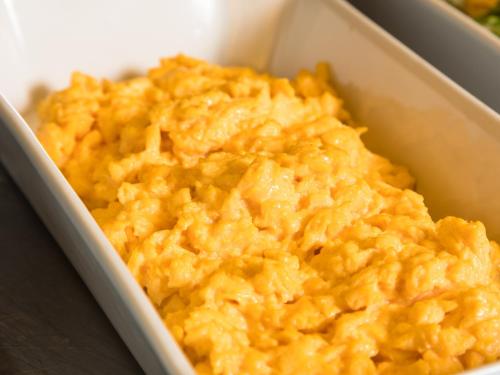 a casserole dish filled with macaroni and cheese at Sanco Inn Grande Nagoya -HOTEL & SPA- in Nagoya