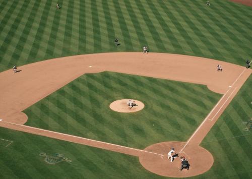 an overhead view of a baseball game in progress at Holiday Inn Express & Suites - St Peters by IHG in Saint Peters