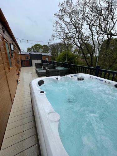 Πισίνα στο ή κοντά στο Boggy Creek - lodge with hot tub