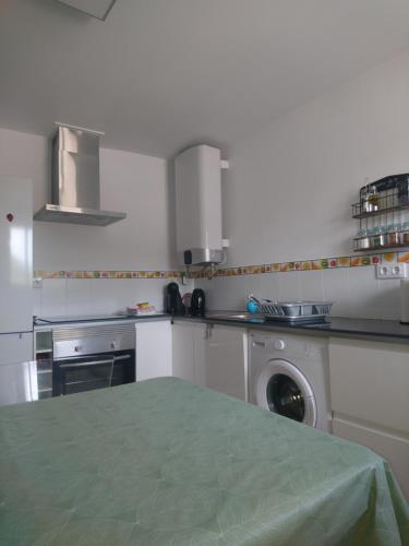 a kitchen with a washing machine and a dishwasher at Disfruta in Rafelcofer