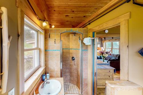 Et badeværelse på VT Guest Cottage