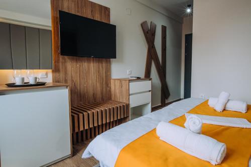 Voodi või voodid majutusasutuse Villa Darki toas