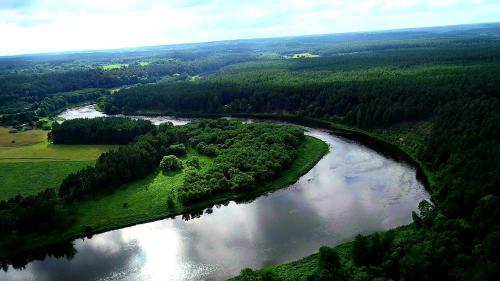 Příroda nedaleko venkovského domu