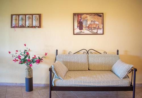 Χώρος καθιστικού στο Ammos Villas