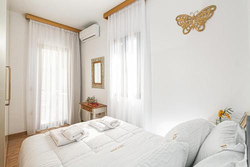 Katil atau katil-katil dalam bilik di Villa Dafni - Lindos