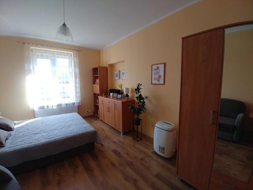 Ένα ή περισσότερα κρεβάτια σε δωμάτιο στο Apartament Helenka