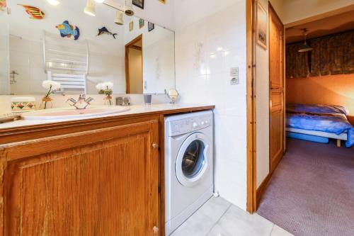 Ένα ή περισσότερα κρεβάτια σε δωμάτιο στο Appartement montagnard à Bolquère, 57m², vue montagne, balcon