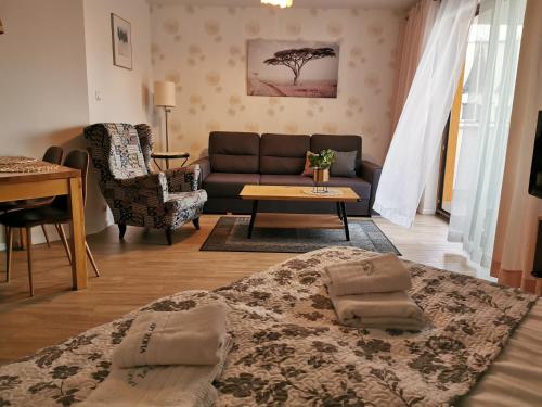 Istumisnurk majutusasutuses Apartamenty Zofia 1