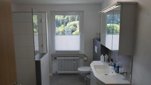 Koupelna v ubytování FeWo Waldblick