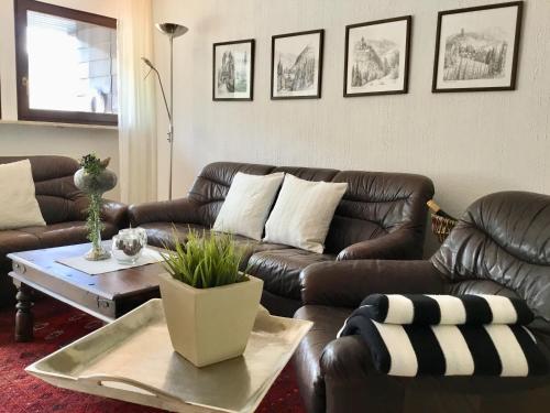 Χώρος καθιστικού στο Mosel-Appartements Nehren
