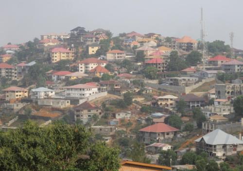 a group of houses on top of a hill at The Stafford Lodge in Freetown