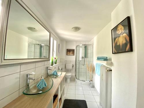 Koupelna v ubytování Villa Evin