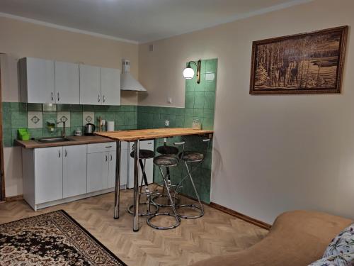 A kitchen or kitchenette at Bora Zdrój - apartament