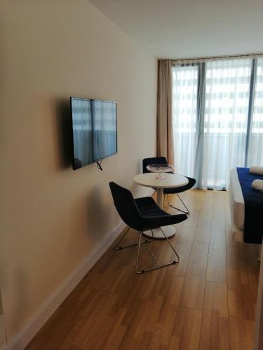 TV a/nebo společenská místnost v ubytování Subtropik Apartments in Batumi