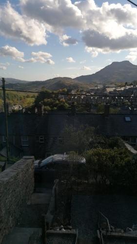 a view of a city from the roof of a building at The Anchorage Snowdonia in Blaenau-Ffestiniog