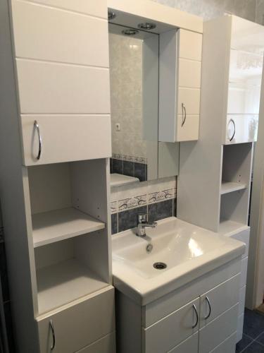 Koupelna v ubytování Alina apartmanok