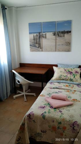 Posteľ alebo postele v izbe v ubytovaní Adosado a 300m de la playa VT-49863-V