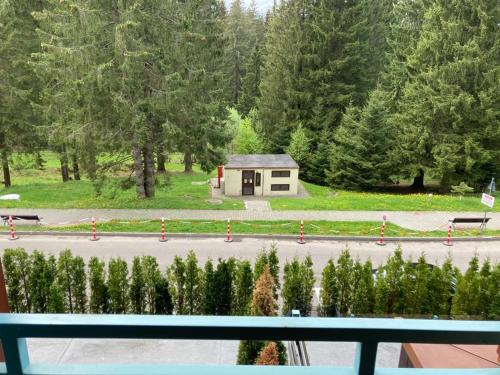 a view of a house from a balcony at Silver Luxury 6 in Poiana Brasov