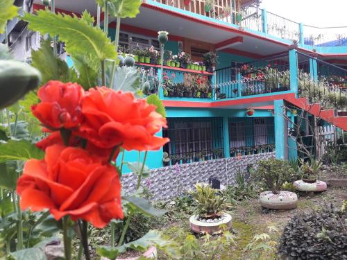 a building with flowers in front of it at Kabiraalaya Homestay in Darjeeling