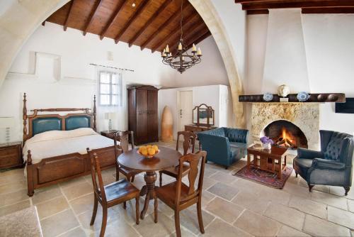 Posezení v ubytování Meleni Cottage Houses