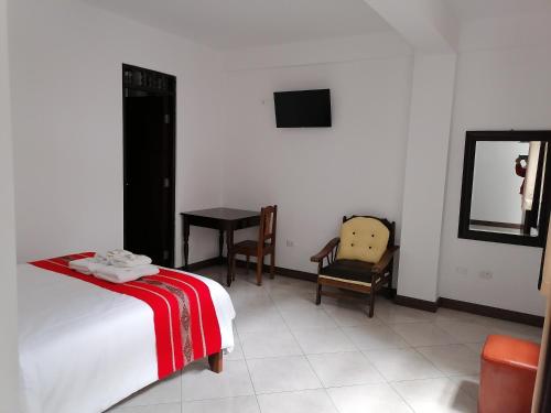 Postel nebo postele na pokoji v ubytování Chachapoyas Backpackers Hostal Boutique