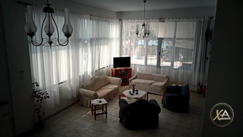 Seating area sa HOTEL -XRISI AMMOUDIA